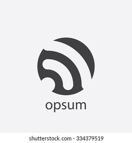 WiFi cut identity template icon design element