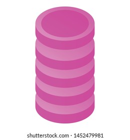 Wifi cylinder icon. Isometric of wifi cylinder vector icon for web design isolated on white background