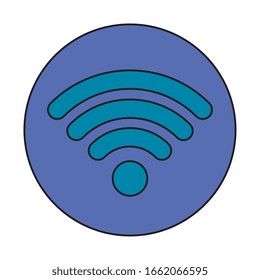 Diseño Wifi, conexión a la red de comunicación de la tecnología de Internet, conexión inalámbrica de la señal web y tema de acceso Ilustración del vector