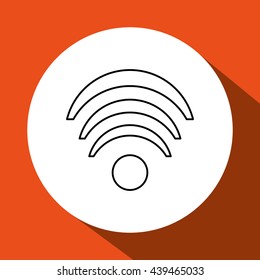 Wifi design. Media icon. Flat illustration