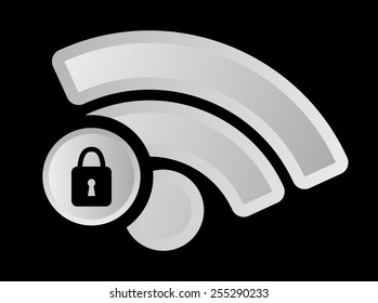 Wi-fi design over black background, vector illustration.