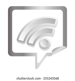 Wi-fi design over white background, vector illustration.