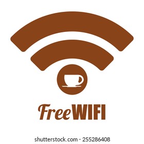 Wi-fi design over white background, vector illustration.