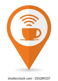 Wi-fi design over white background, vector illustration.