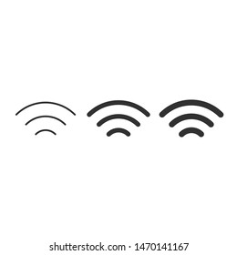 Wi-Fi different signal levels. Wireless signal strength indicator icon. Sign for remote internet access. Vector illustration