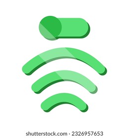 Wifi disabled vector icon. Wifi vector icon. Slider to the left turns off the vector. Vector illustration.