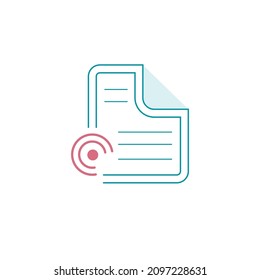wifi document file icon. Stock Vector illustration isolated on white background.