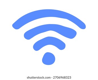 Icono de doodle wifi. Vector doodle ilustración icono aislado en blanco bg.