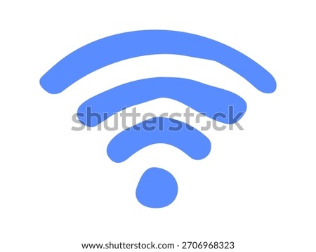 wifi doodle icon. Vector doodle illustration icon isolated on white bg.