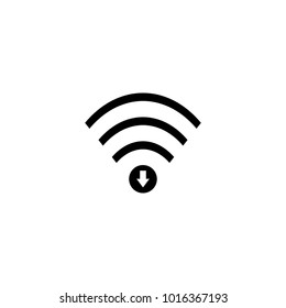 Wifi with download icon design template vector