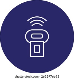 Wifi-Laufwerk Vektor Linie Kreis Symbol Design