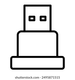 Diseño de iconos de línea de Vector de unidad wifi