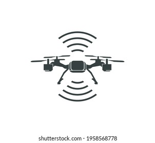 wifi drones icon vector isolated on white