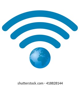 wifi earth icon