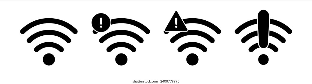 Wifi error icon symbol basic simple design