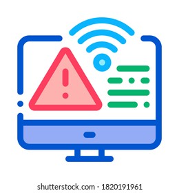 wifi error icon vector. wifi error sign. color symbol illustration