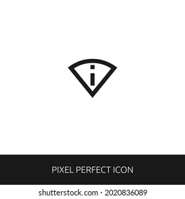 Wifi error, Scan WIfi Pixel Perfect Icon for Web, App, Presentation. editable outline style. simple icon vector eps 10