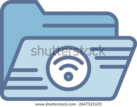 Wifi Filled Blue Tone Icon