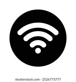 Wifi filled flat solid icon.