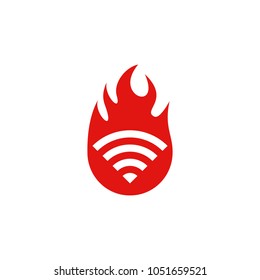 Wifi Fire Logo Icon Design