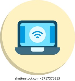 Wifi Flachkreis-Stil-Symbol
