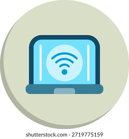 Wifi Flachkreis-Stil-Symbol
