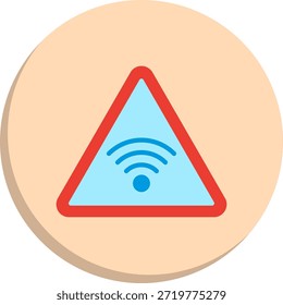 Wifi Flachkreis-Stil-Symbol