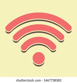 Wi-Fi flat icon. Wi-Fi design. Flat icon. Can be used in web and mobile.