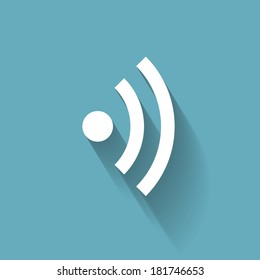 Wi-Fi Flat Icon for Different Electronic Devices. Vector Illustration