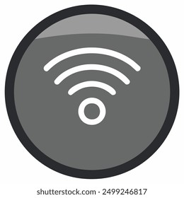 Wifi flat icon. Vector pictogram of internet wireless fidelity network logo symbol for web and mobile app.