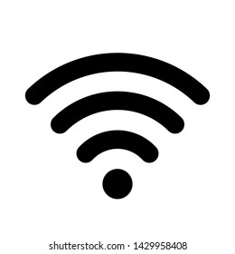 Wi-fi flat vector sign, icon, symbol isolated on white background.