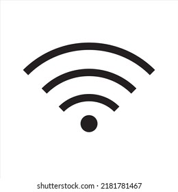 Wi-fi flat vector sign, icon, symbol isolated on white background.