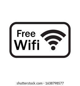 Wifi free hotspot flat vector icon