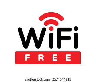 WiFi Free Icon, High-Quality Vector Image for Indicating Complimentary Internet Access, Unique and Modern Design