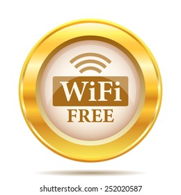 WIFI free icon. Internet button on white background. EPS10 vector. 