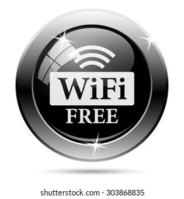 WIFI free icon. Internet button on white background. EPS10 vector 