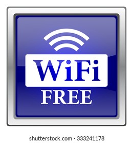 WIFI free icon. Internet button on white background. EPS10 vector.
