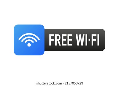 Wifi free. Internet network. 3d vector icon. Isometric vector