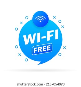 Wifi gratuito. Red de Internet. Icono vectorial 3d. Vector isométrico