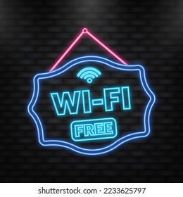 Wifi free. Internet network. 3d vector icon. Isometric vector