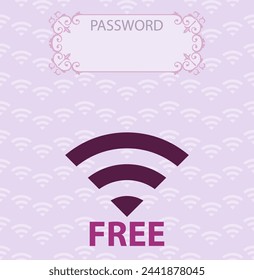 Wifi Free Password Background Design Vector Illustration