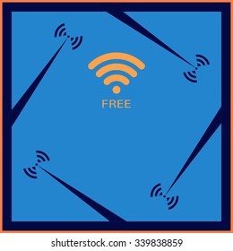 Wifi Free Password Concept Design Vector Art