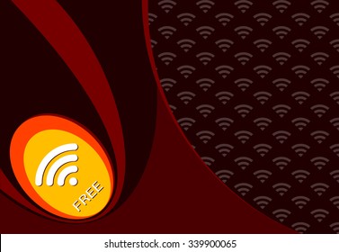 Wifi Free Password Concept Design Vector Art