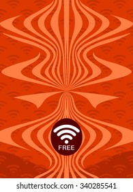 Wifi Free Password Concept Design Vector Art