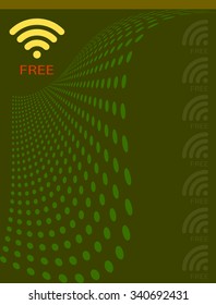 Wifi Free Password Concept Design Vector Art