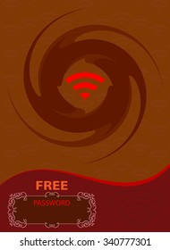 Wifi Free Password Concept Design Vector Art