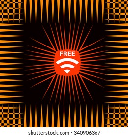 Wifi Free Password Concept Design Vector Art