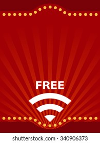 Wifi Free Password Concept Design Vector Art