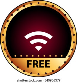 Wifi Free Password Concept Design Vector Art