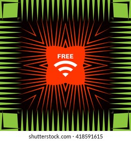 Wifi Free Password Concept Design Vector Art